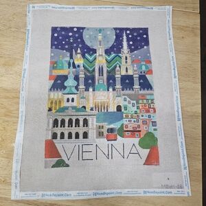 World Travel Poster Vienna Needlepoint Canvas 18 Mesh